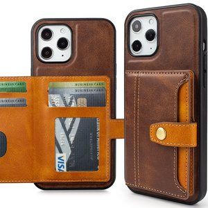 MULTI CARD SLIM WALLET CASE W/5 CREDIT CARD & ID SLOTS FOR IPHONE 12 (6.1)
